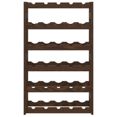 vidaXL Wine Rack for 30 Bottles Brown Solid Wood Pine 3