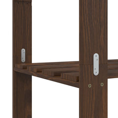 vidaXL 5-Tier Storage Rack Brown 80x38x170 cm Solid Wood Pine 6