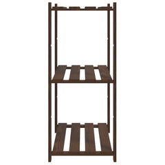 vidaXL 3-Tier Storage Rack Brown 80x38x90 cm Solid Wood Pine 4