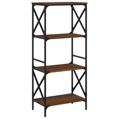 vidaXL Bookcase 4-Tier Brown Oak 59x35x132 cm Engineered Wood 2