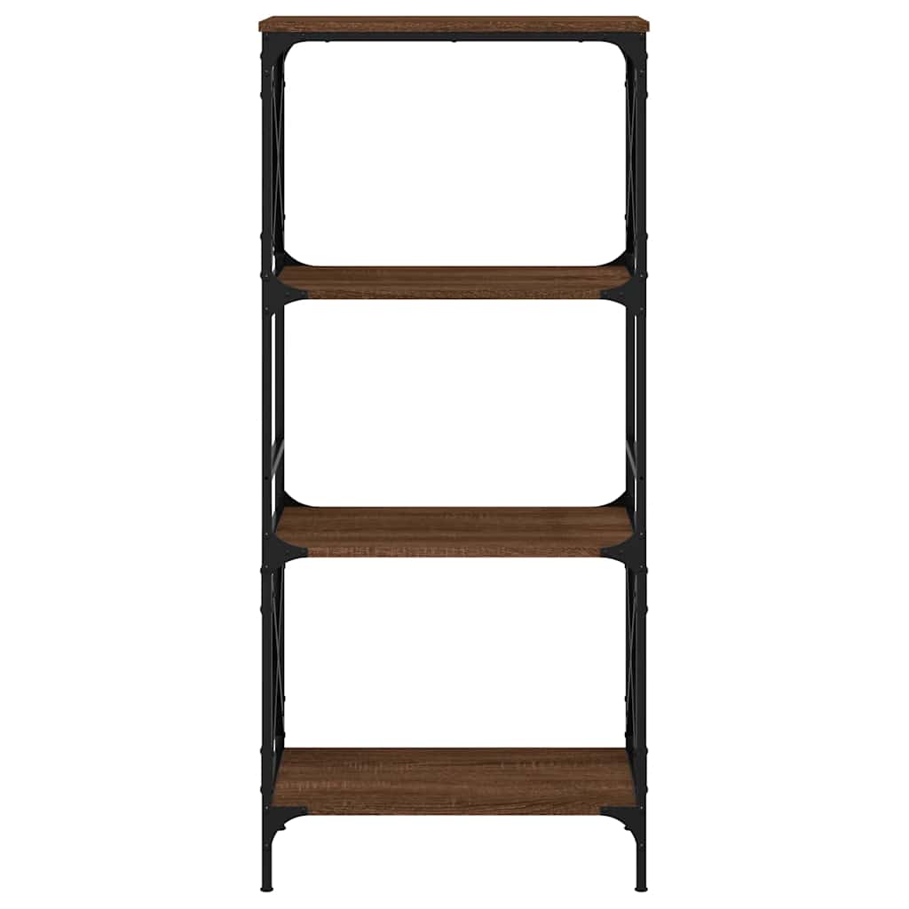 vidaXL Bookcase 4-Tier Brown Oak 59x35x132 cm Engineered Wood 4