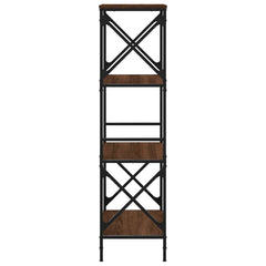 vidaXL Bookcase 4-Tier Brown Oak 59x35x132 cm Engineered Wood 5