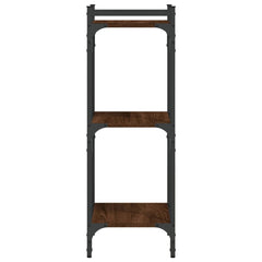vidaXL Bookcase 3-Tier Brown Oak 40x30x86 cm Engineered Wood 5
