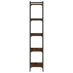 vidaXL Bookcase 5-Tier Brown Oak 40x30x154 cm Engineered Wood 5
