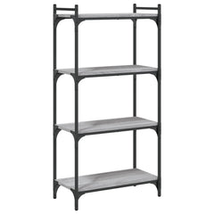vidaXL Bookcase 4-Tier Grey Sonoma 60x30x120 cm Engineered Wood 2