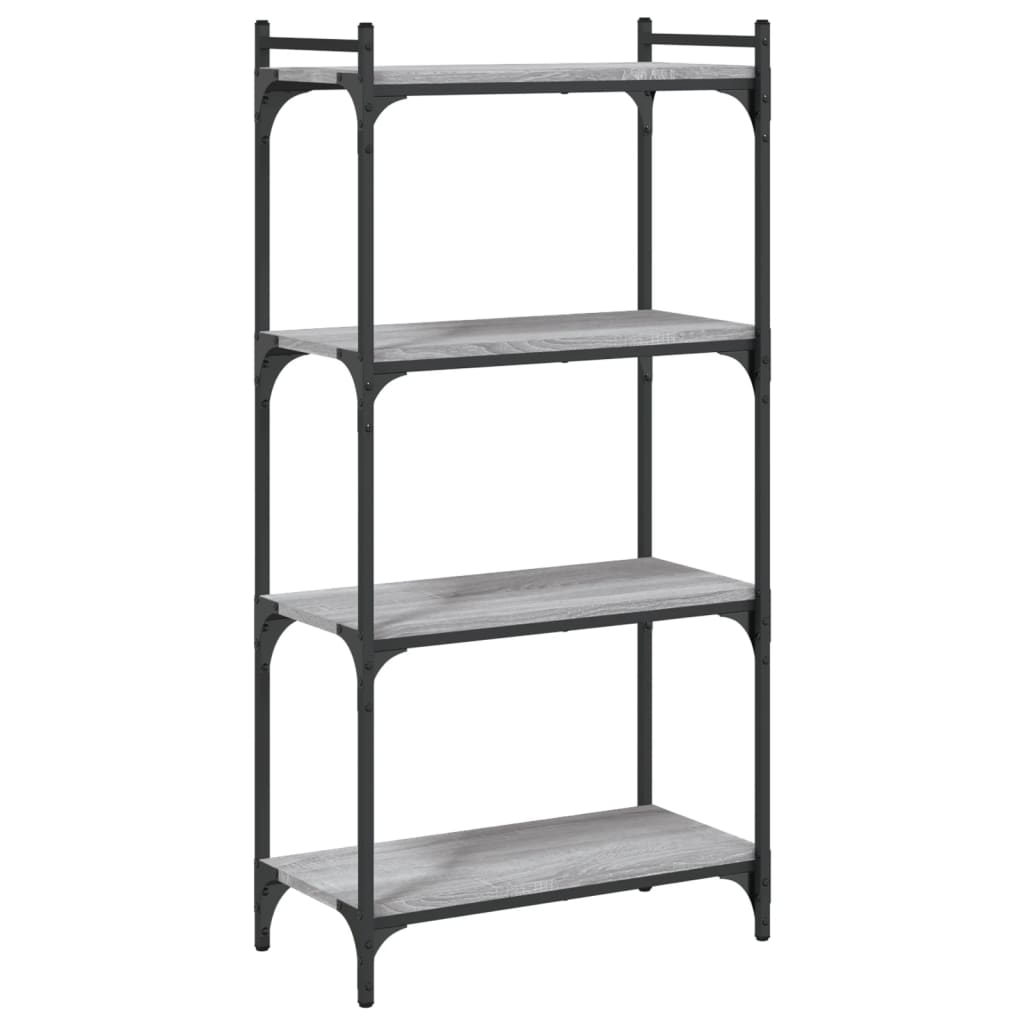 vidaXL Bookcase 4-Tier Grey Sonoma 60x30x120 cm Engineered Wood 2