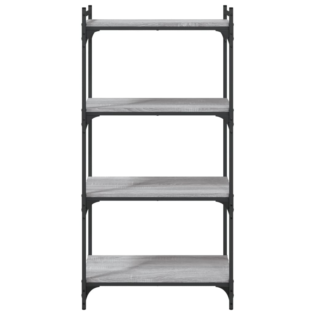 vidaXL Bookcase 4-Tier Grey Sonoma 60x30x120 cm Engineered Wood 4