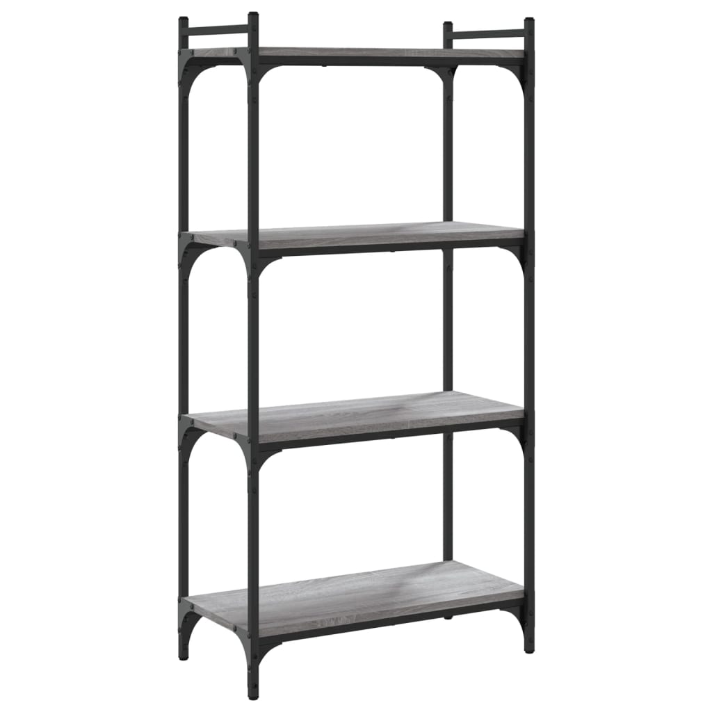 vidaXL Bookcase 4-Tier Grey Sonoma 60x30x120 cm Engineered Wood 6