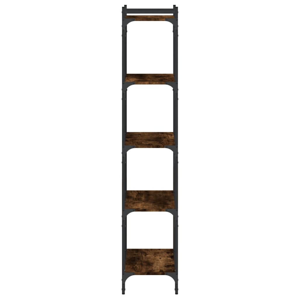 vidaXL Bookcase 5-Tier Smoked Oak 60x30x154 cm Engineered Wood 5