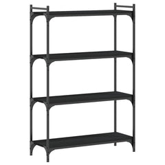 vidaXL Bookcase 4-Tier Black 80x30x120 cm Engineered Wood 2