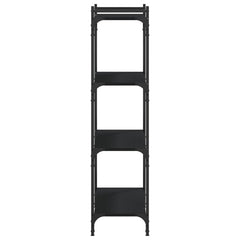 vidaXL Bookcase 4-Tier Black 80x30x120 cm Engineered Wood 5