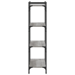 vidaXL Bookcase 4-Tier Grey Sonoma 80x30x120 cm Engineered Wood 5