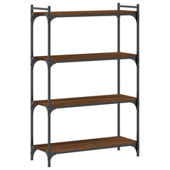 vidaXL Bookcase 4-Tier Brown Oak 80x30x120 cm Engineered Wood 2