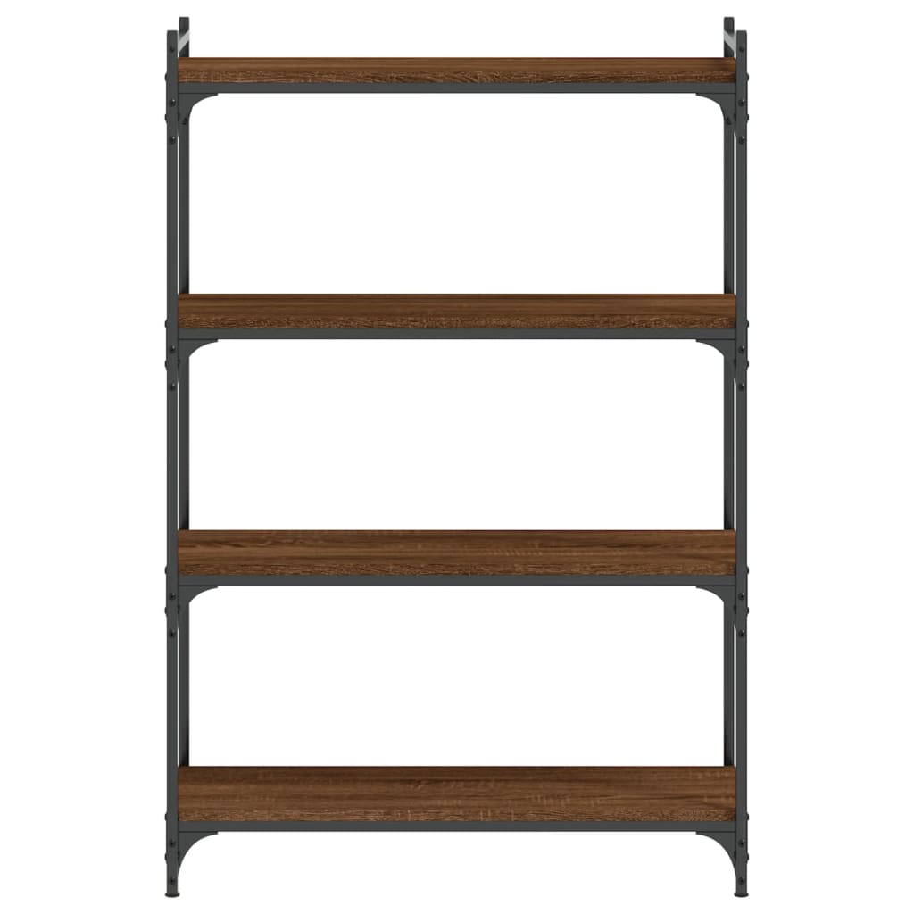 vidaXL Bookcase 4-Tier Brown Oak 80x30x120 cm Engineered Wood 4