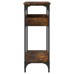 vidaXL Console Table with Shelf Smoked Oak 100x29x75cm Engineered Wood 5