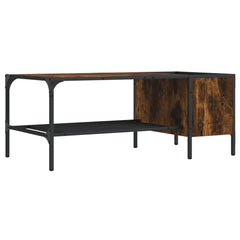 vidaXL Coffee Table with Rack Smoked Oak 100x51x40 cm Engineered Wood 6