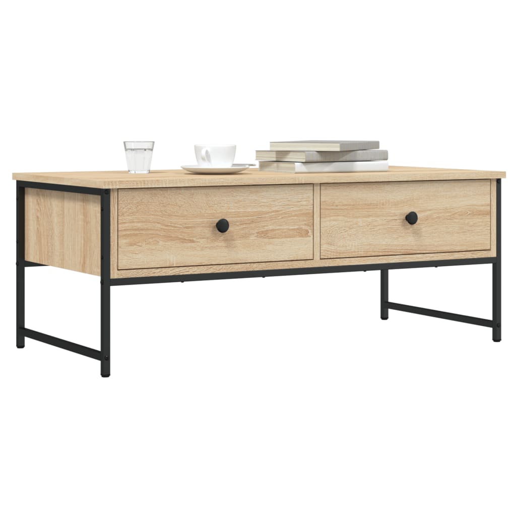 Coffee Table 101x49x39,5 cm Engineered Wood Sonoma oak