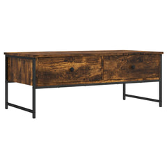 vidaXL Coffee Table Smoked Oak 101x49x39.5 cm Engineered Wood 2