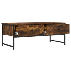 vidaXL Coffee Table Smoked Oak 101x49x39.5 cm Engineered Wood 5