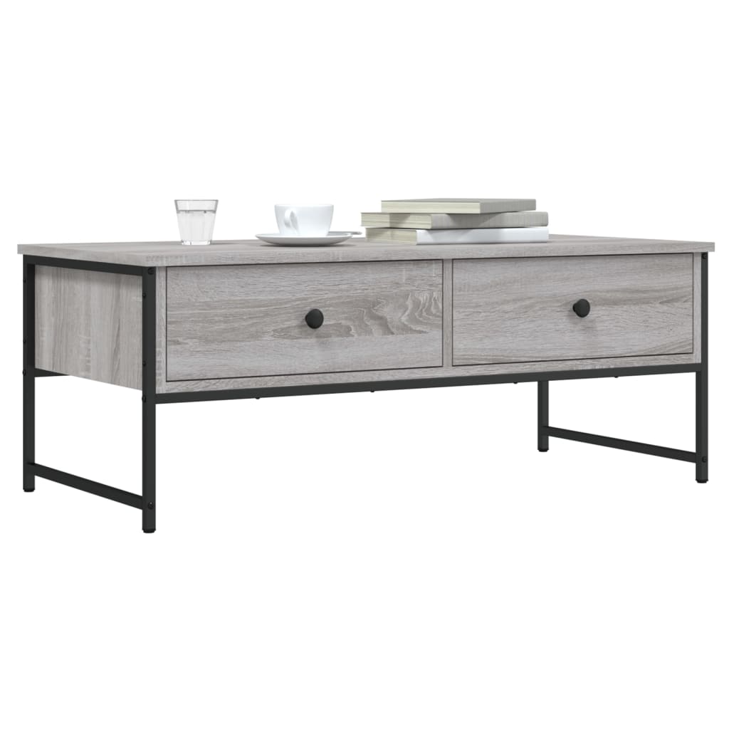 Coffee Table 101x49x39,5 cm Engineered Wood Grey sonoma