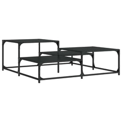 vidaXL Coffee Table Black 107x107x40 cm Engineered Wood 6