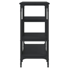 vidaXL Console Table with Shelves Black 100x35x75 cm 5