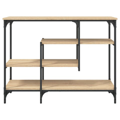 vidaXL Console Table with Shelves Sonoma Oak 100x35x75 cm 4