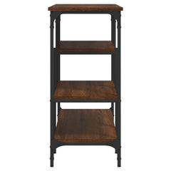 vidaXL Console Table with Shelves Brown Oak 100x35x75 cm 5