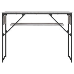vidaXL Console Table with Shelf Grey Sonoma 105x30x75cm Engineered Wood 4