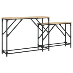vidaXL Nesting Console Tables 2 pcs Sonoma Oak Engineered Wood 2