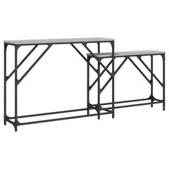 vidaXL Nesting Console Tables 2 pcs Grey Sonoma Engineered Wood 2