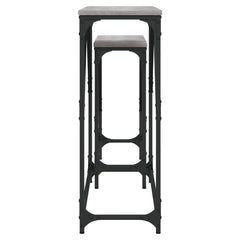 vidaXL Nesting Console Tables 2 pcs Grey Sonoma Engineered Wood 6