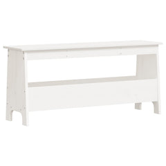 vidaXL Hall Bench White 100x28x45 cm Solid Wood Pine 2