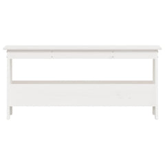 vidaXL Hall Bench White 100x28x45 cm Solid Wood Pine 4