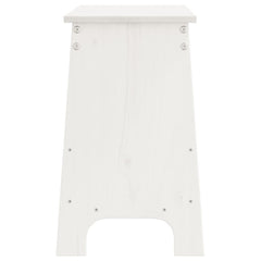 vidaXL Hall Bench White 100x28x45 cm Solid Wood Pine 5