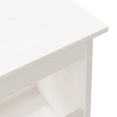 vidaXL Hall Bench White 100x28x45 cm Solid Wood Pine 6