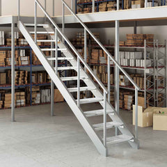 vidaXL Grate Step 60x24x7 cm Galvanised Steel 3