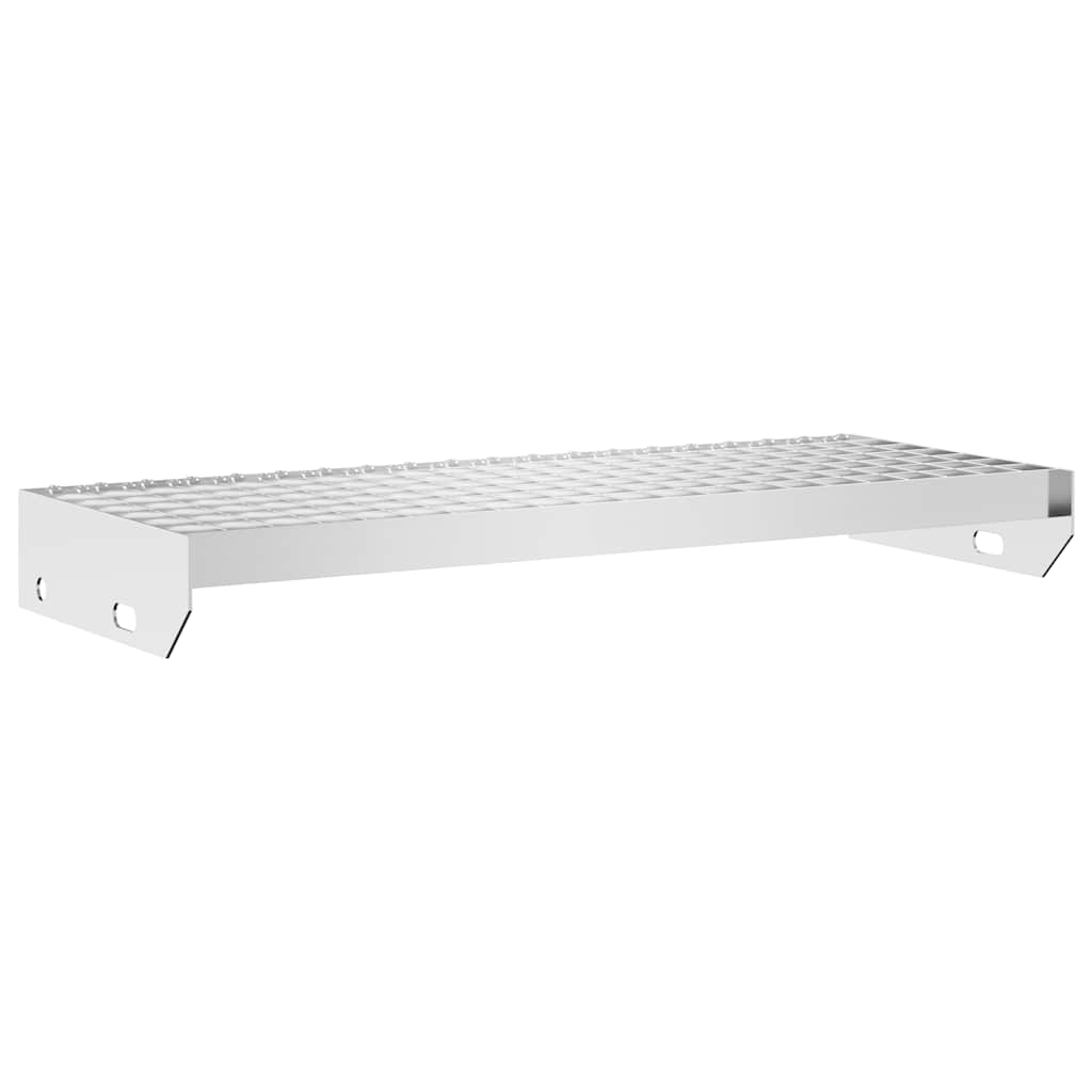 vidaXL Grate Step 60x24x7 cm Galvanised Steel 6
