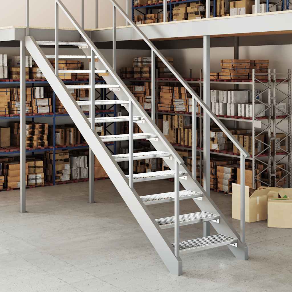 vidaXL Grate Step 70x24x7 cm Galvanised Steel 3