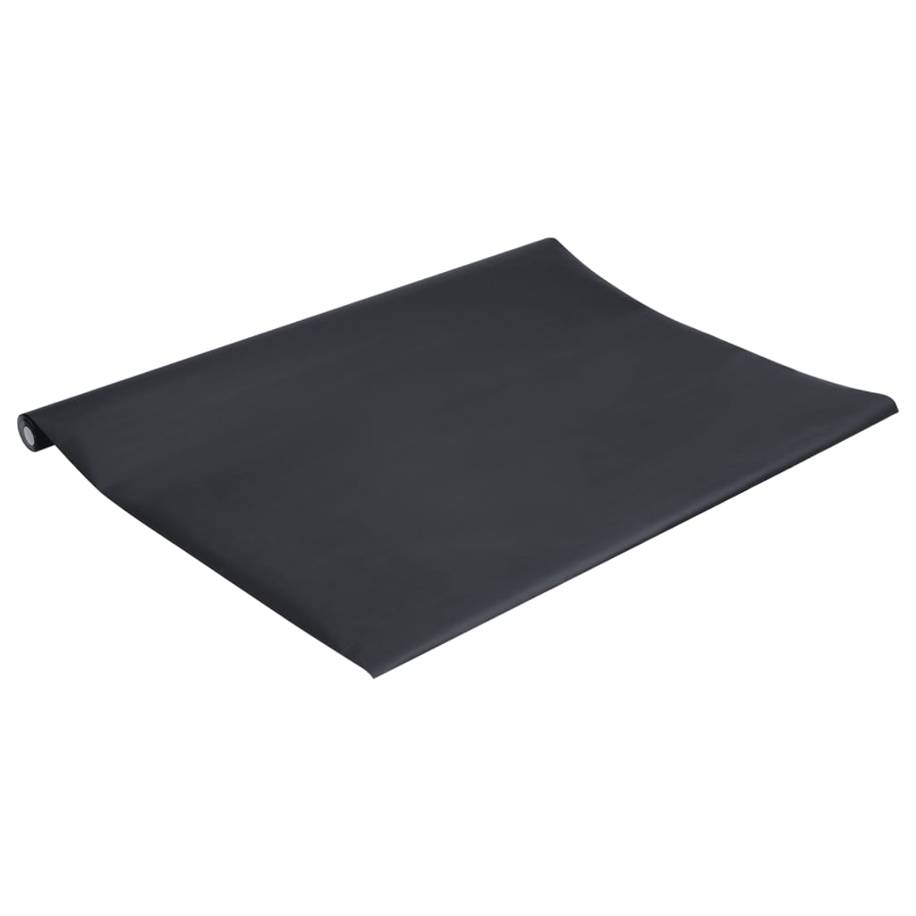 vidaXL Furniture Stickers Self-Adhesive Matte Black 90x500 cm PVC 5