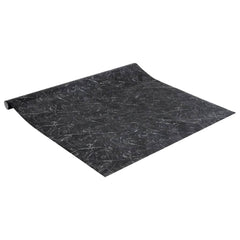 vidaXL Furniture Stickers Self-Adhesive Marble Black 90x500 cm PVC 5