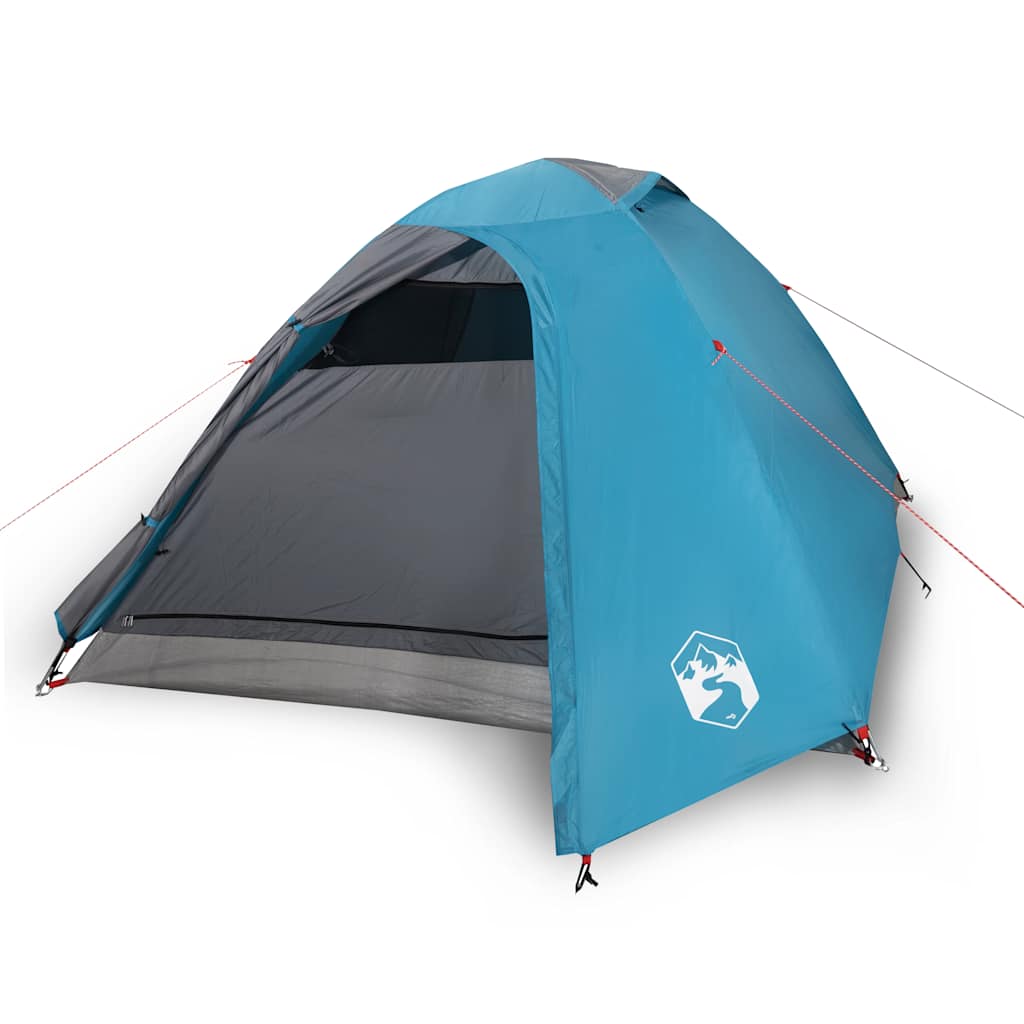 vidaXL Camping Tent Dome 3-Person Blue Waterproof 2