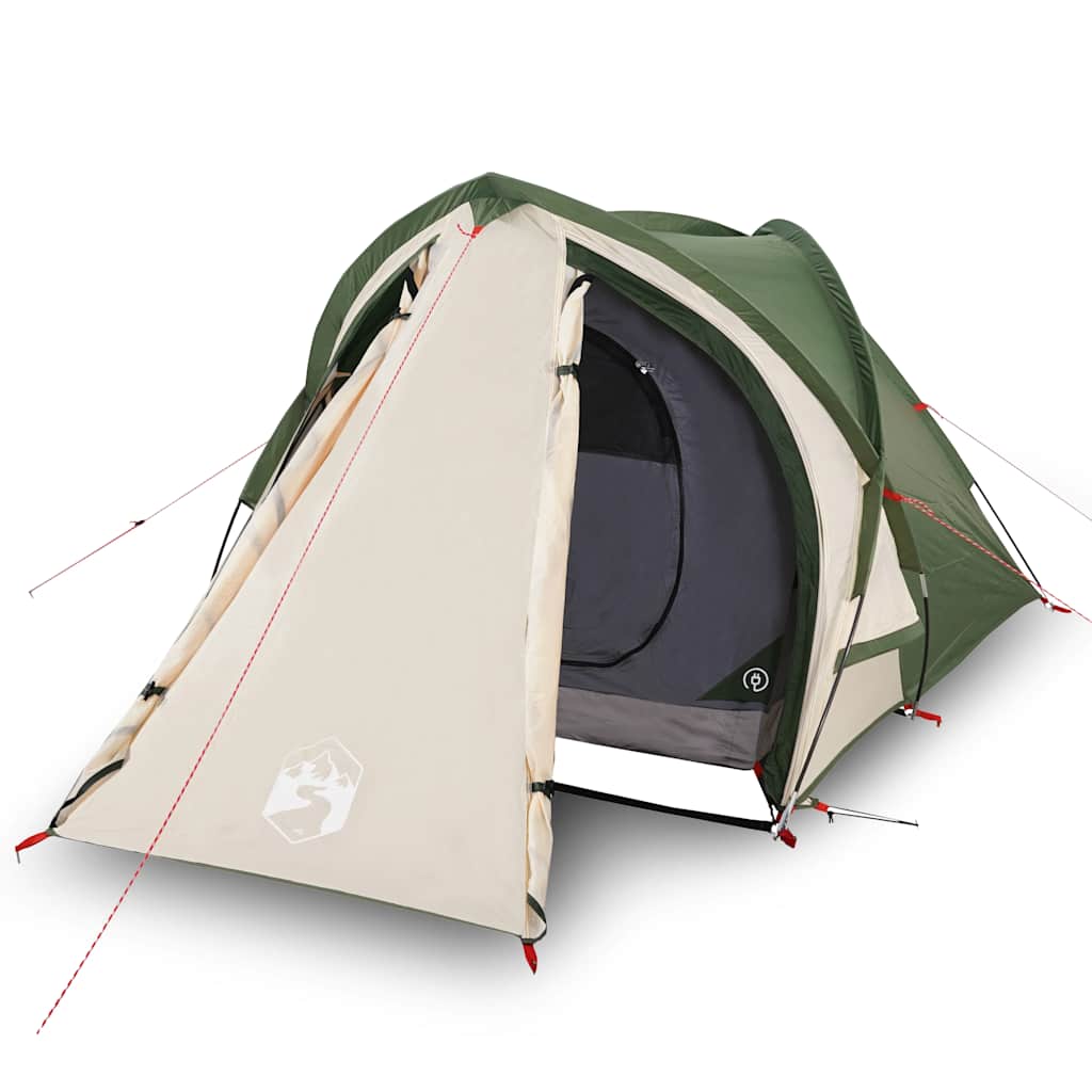vidaXL Camping Tent Dome 2-Person Green Waterproof 2