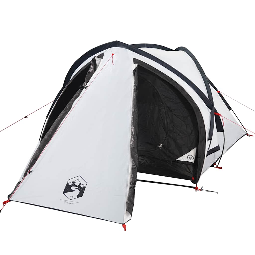 vidaXL Camping Tent Dome 2-Person White Blackout Fabric Waterproof 4