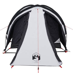 vidaXL Camping Tent Dome 2-Person White Blackout Fabric Waterproof 5