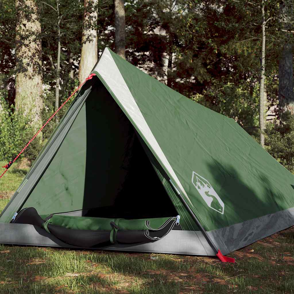 vidaXL Camping Tent 2-Person Green Waterproof 1
