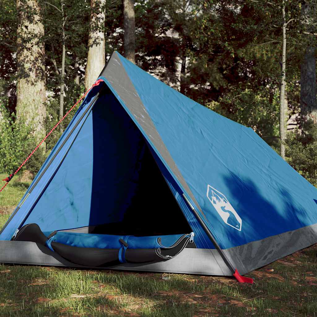 vidaXL Camping Tent 2-Person Blue Waterproof 1