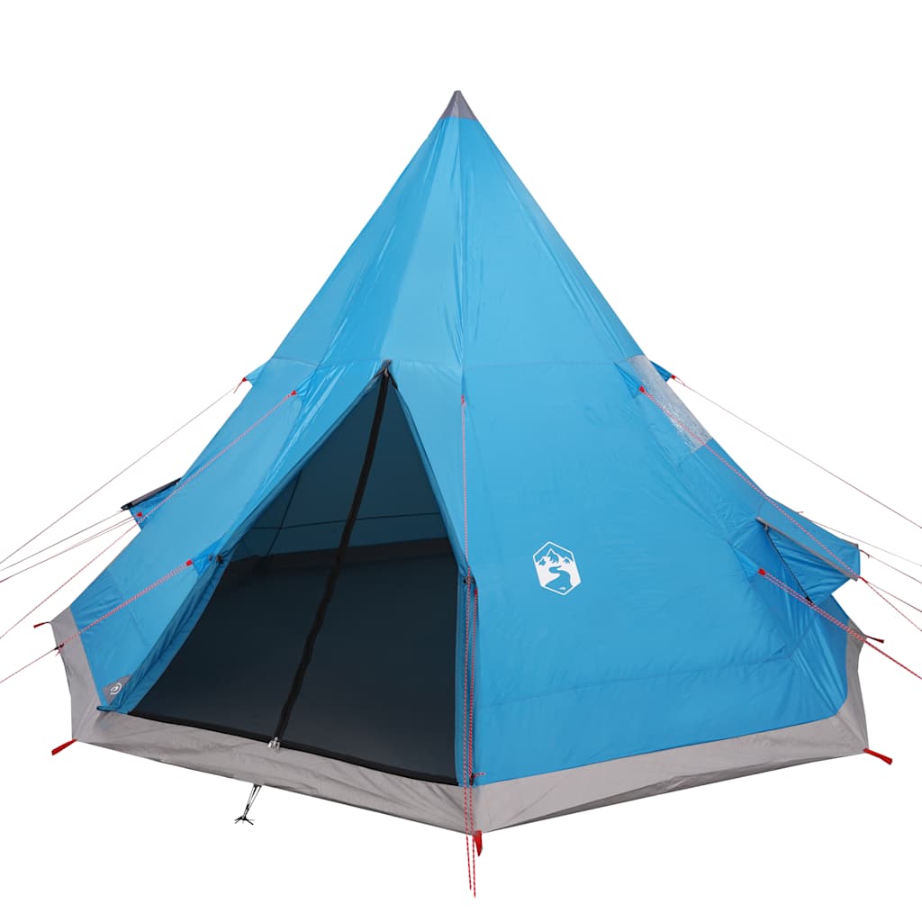 vidaXL Camping Tent Tipi 4-Person Blue Waterproof 4