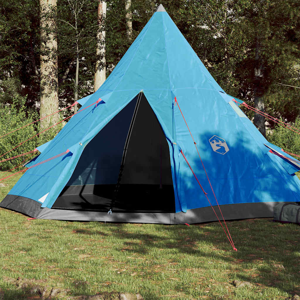 vidaXL Camping Tent Tipi 4-Person Blue Waterproof 1