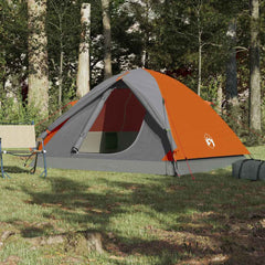 vidaXL Camping Tent Dome 3-Person Orange Waterproof 3